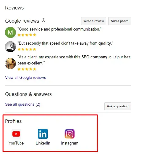 Addition of Social Media Links into Google Business Profile